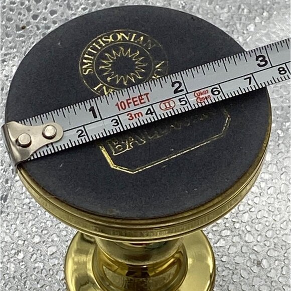 Smithsonian Institution Baldwin Brass Candle Holder 3.5” Tall 3” base 14 oz - Picture 7 of 9